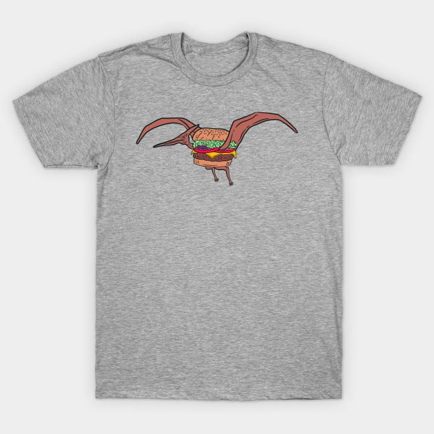 pterodactyl burger T-Shirt by Sasha Banana 